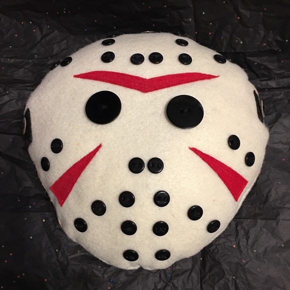👻 ♥️⚡️LOVE StuFFins© Friday the 13th Throw Pillow OOAK Handmade Jason Vorhees - Picture 2 of 5